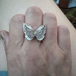 925 Silver Butterfly Ring 7&8